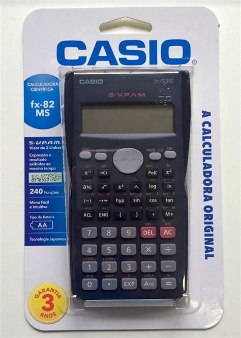 Calculadora Científica Casio Fx 82ms Original 240 Funções R 39 99 em
