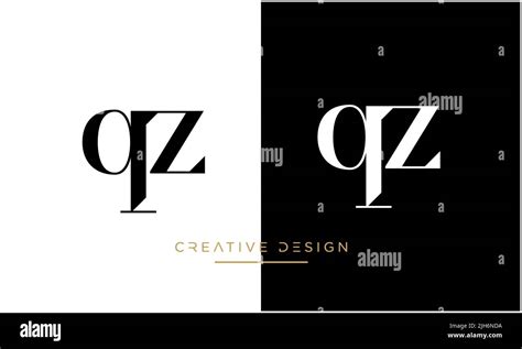 Qz Or Zq Alphabet Letters Icon Logo Monogram Vector Stock Vector Image