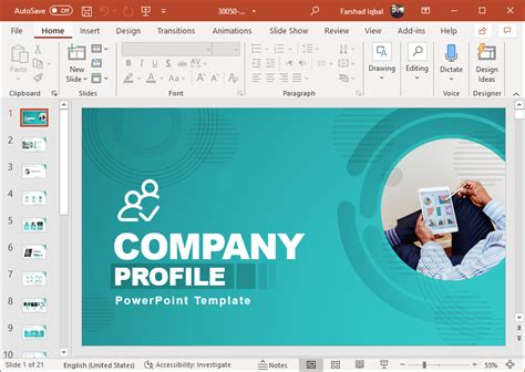 Professional Company Profile Powerpoint Template
