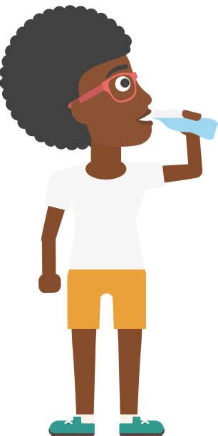 70 Black Woman Drinking Water Bottle Stock Illustrations Royalty Free
