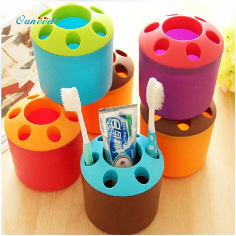 Ouneed Multifunction 6 Holes Toothpaste Rack Toothbrush Holder Wall