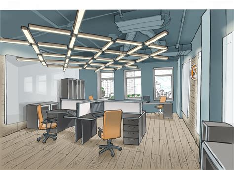 Office Sketch Interior Design