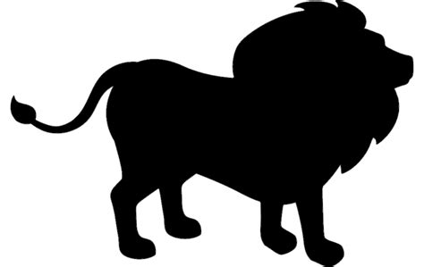 Lion Silhouette Vector Dxf File Free Download