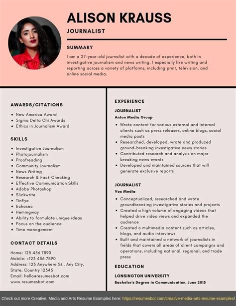 Journalist Resume Samples And Templates Pdfdoc 2023 Rb Resume