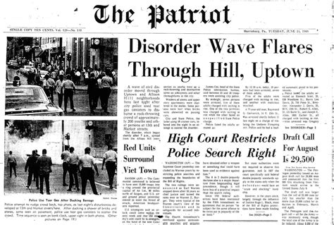 Police Abuse In 1969 Harrisburg Sparked Debates On Newspaper Pages That