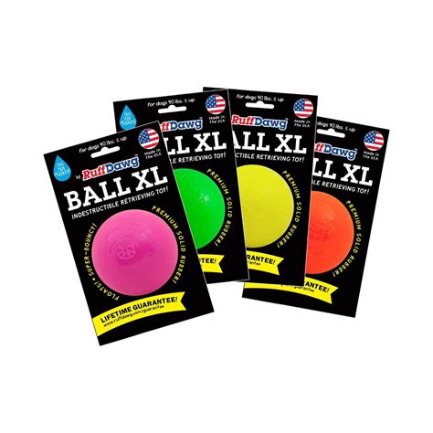 Indestructible Rubber Ball Assorted Xl 325 Western Pet Supply
