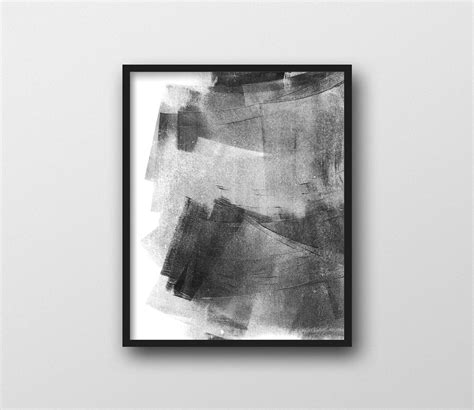 Black And White Modern Abstract Painting Print Framedunframed