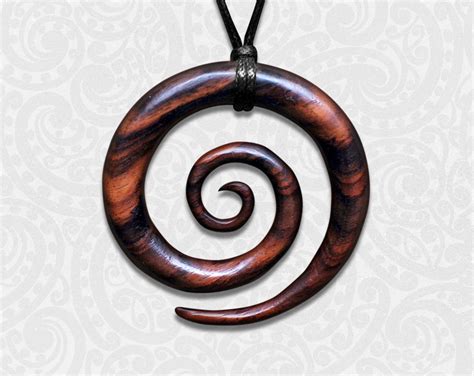 New Zealand Maori Unisex Necklace Spiral Pendant Ethnic Etsy