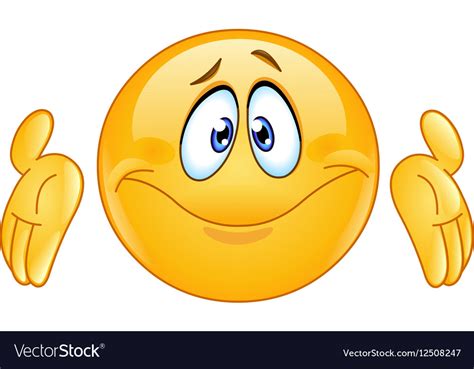 Recently, facebook introduced a new emoji (care emoji) for its users. Dont know emoticon Royalty Free Vector Image - VectorStock