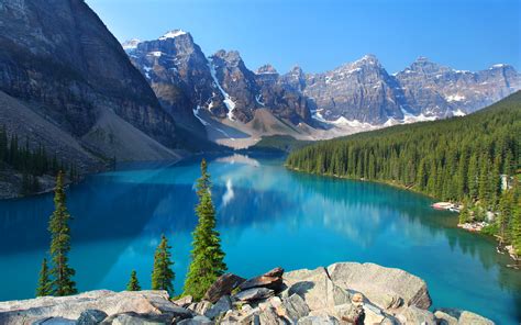 Fonds Decran 3840x2400 Canada Parc Montagnes Lac Forêts Photographie