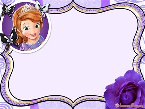 You can download your free disney sofia the first . Sofia the First Free Online Invitation Templates ...