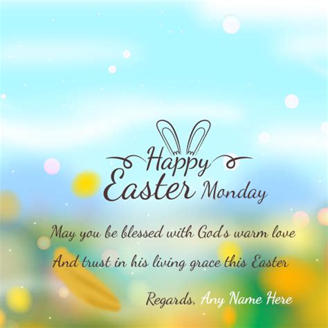 Happy Easter Monday 2023 Greetings Card With Name