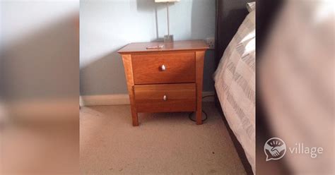 Cherry Wood Bedside Table Village