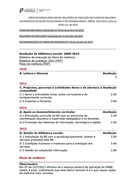 Relat Rio Execu O Planomelhoria Beesmt Julho C Pia Formul Rio By Biblioteca Torga Issuu