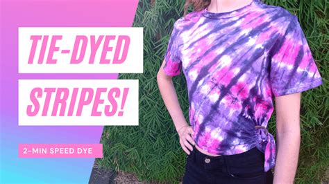 Tie Dyed Stripes Cropped T Shirt Simple And Stunning Dye Diy How