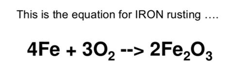 Out Of This World Iron Rusting Word Equation Balancing Chemical Reaction