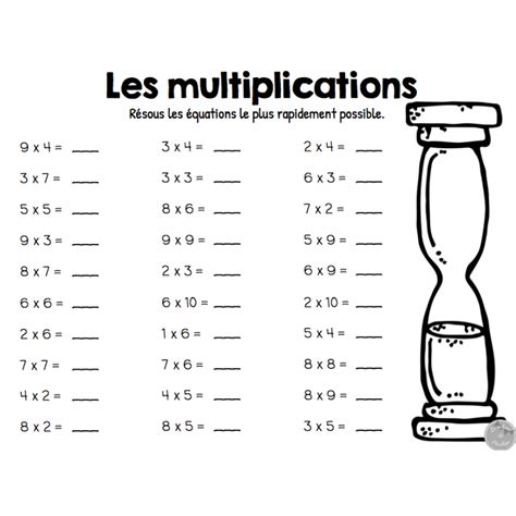 Exercices Tables De Multiplication Ce2 A Imprimer 4da