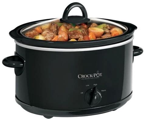 If you open the lid, fill pot too full pr add ingredients in the wrong order. Original Slow Cooker Oval Manual 4 Quart 3 Settings Black ...