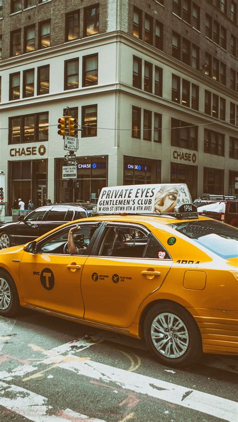 Wallpaper Midtown Manhattan New York City Traffic Roads Cars Taxi