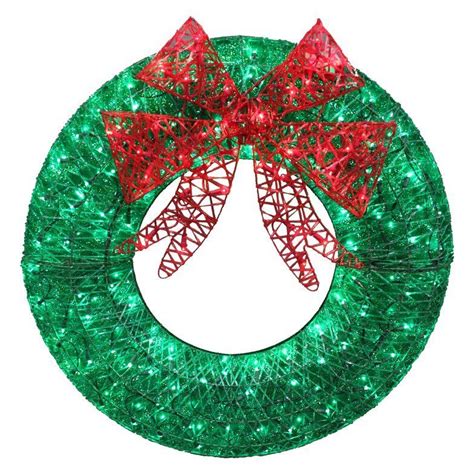 Holiday Living 36 In Green Led Christmas Wreath Lowes Canada