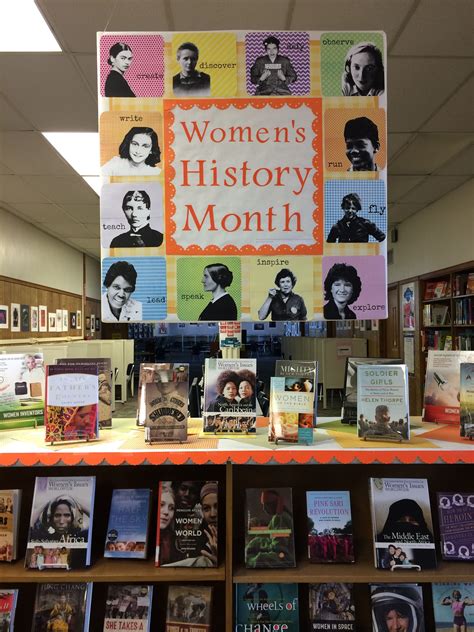 March Women S History Month School Library Displays Women History Month Bulletin Board