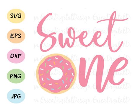 Sweet One Svg Cut File Cute First Birthday Cutting File 1st Etsy