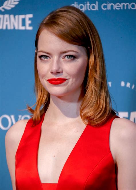 Emma Stone Hot In Red Hot Celebs Home