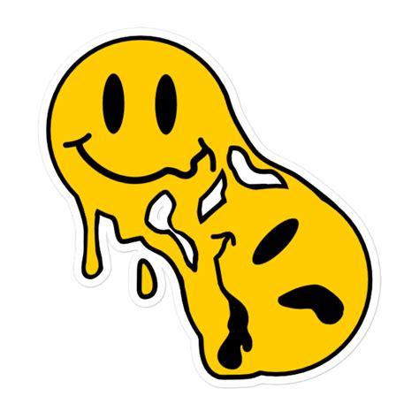 Melting Smileys Sticker In 2022 Poster Stickers Sticker Design