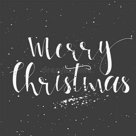 Merry Christmas Text Label Stock Vector Illustration Of Calligraphy