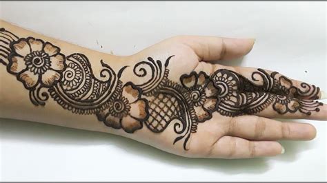 Easy Arabic Mehndi Design For Front Hand Simple And Beautiful Mehndi