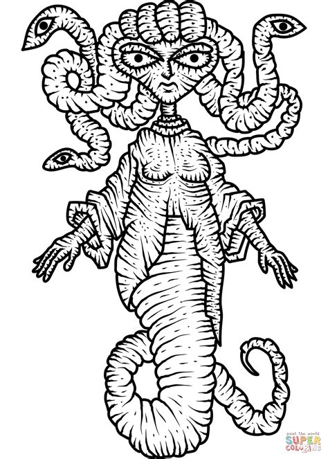 Medusa Coloring Page Free Printable Coloring Pages