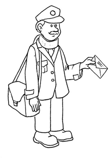 Mailman Coloring Page Coloring Home