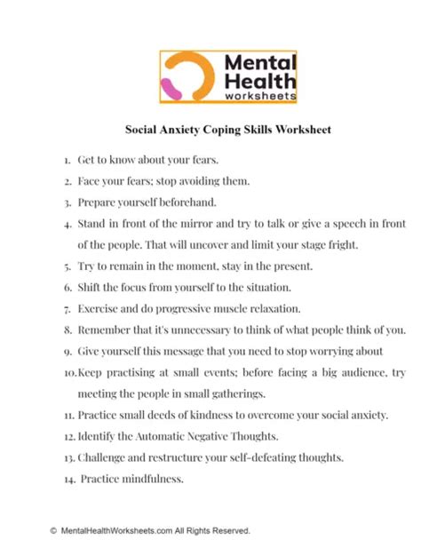 Social Skill Worksheet Skill Conflict Resolution Mental Health