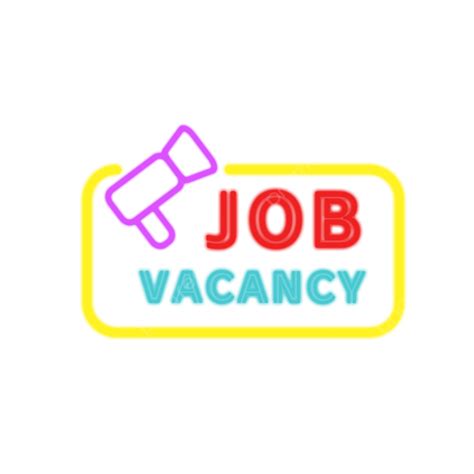 Job Vacancy Hd Transparent Lettering Neon Sign Job Vacancy Text Job