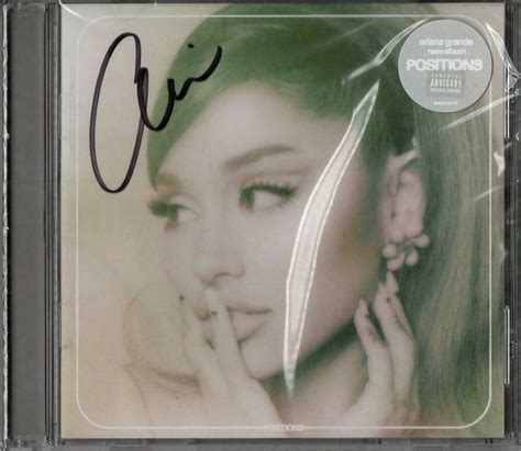 Ariana Grande Signed Autograph Positions Cd Booklet Very Rare