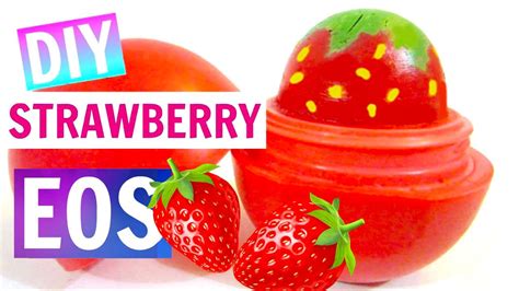 It's super moisturizing and makes the lips look and feel smooth and soft! DIY Strawberry EOS | How to Make EOS Lip Balm - YouTube