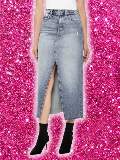 what to really wear with a long denim skirt in 2023 32 outfits
