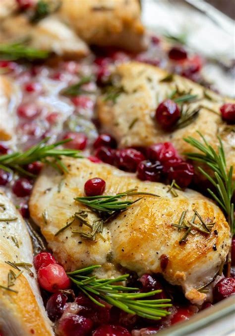 Cranberry Rosemary Chicken Is A Fun Flavorful Dinner Idea With Holiday Flair This Easy