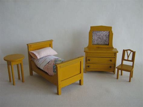 Bedroom sets up to 40% off* shop now. Antique 30s Dollhouse Furniture Bedroom Set in One Inch ...