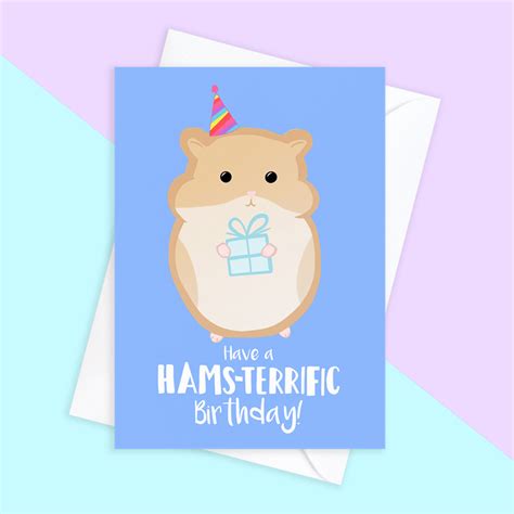 Hamster Birthday Card Birthday Card For Hamster Owner Etsy Uk