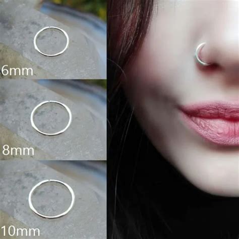Buy Stainless Steel Seamless Segment Rings Nose Hoops Ear Piercing Tragus Nose