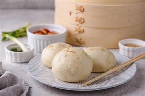 Premium Photo Chinese Steamed Buns Baozi With Steamer