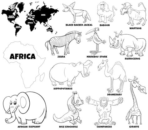 Animals Of Africa Coloring Pages And Coloring Book