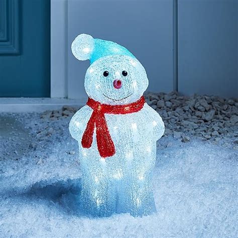 Lights4fun Light Up Led Christmas Snowman Figure For Indoor Outdoor Use
