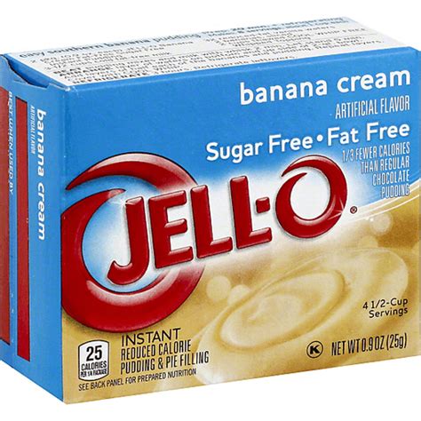 Jell O Banana Sugar Free Fat Free Instant Pudding And Pie Filling Jello