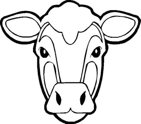 Picture Of Cow Head Coloring Page Netart