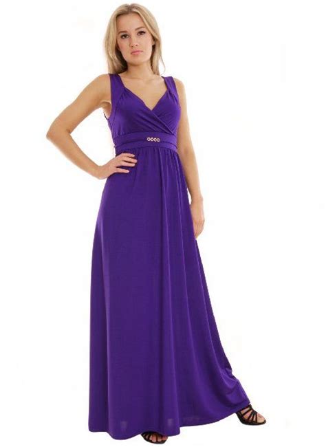 Purple Long Maxi Dress Bridesmaid Gown Clothing Maxi