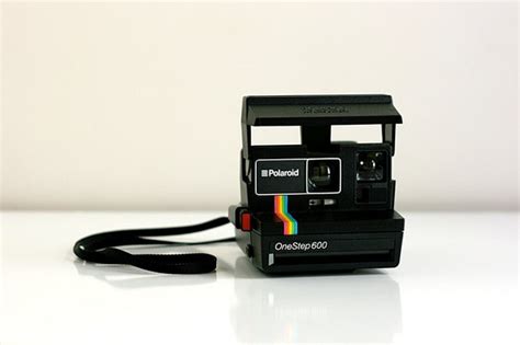 Vintage Polaroid Rainbow Stripe One Step 600 Land Camera