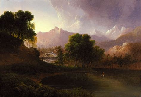 Thomas Doughty Landscape With Stream And Mountains Painting Best Paintings For Sale
