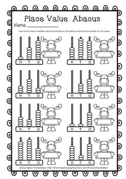 Thousands, hundreds, tens and ones. Abacus - Place Value - Hundreds, Tens and Ones Worksheets ...